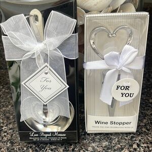 Silver Heart Wedding Party Favors
